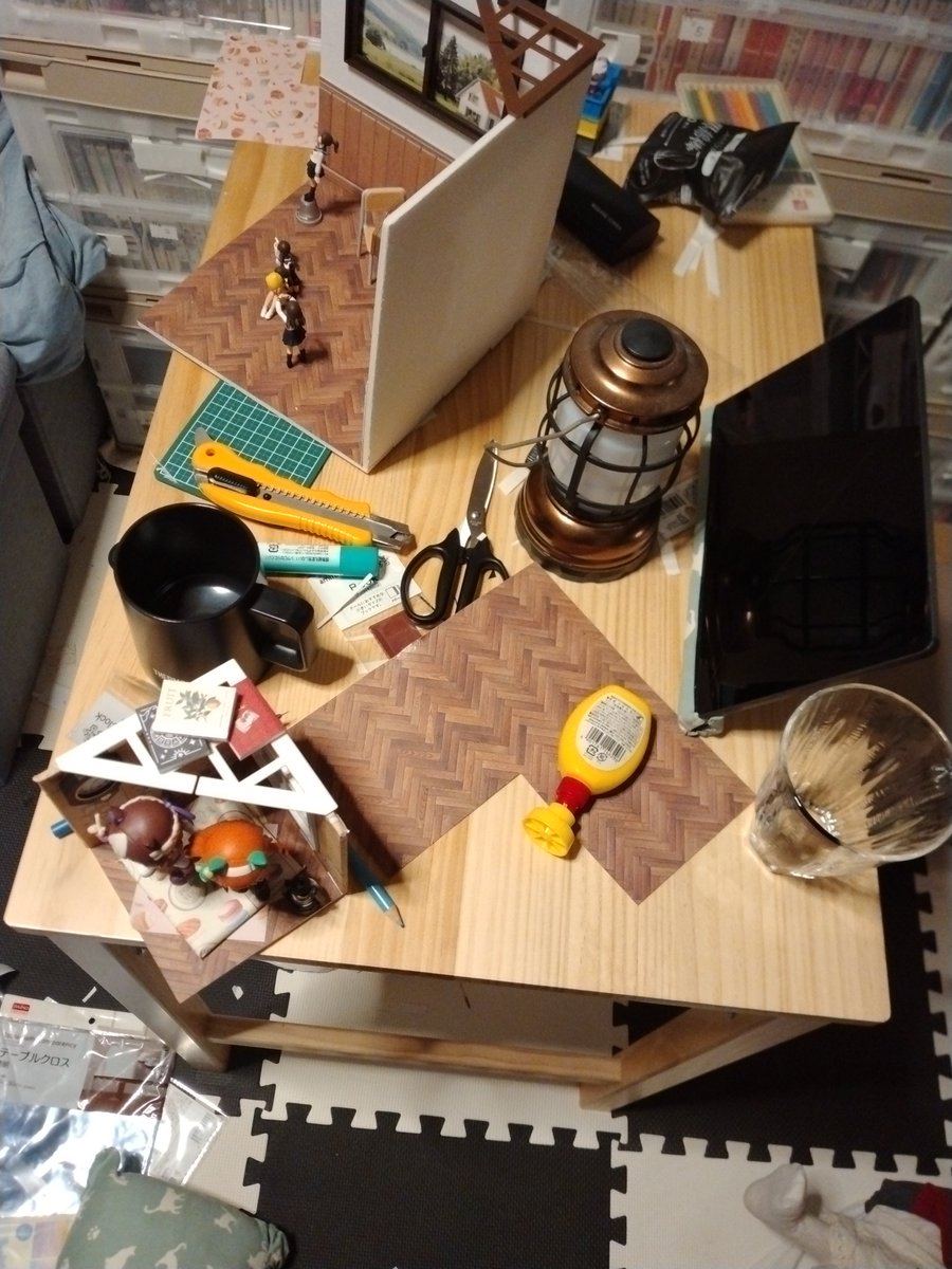 yuoauc's tweet photo. 練習後の本番さん　スズカさんとスペさんのを作成さん
可愛く出来て満足満足｡
……　さあ、片付けさんだ(涙 https://t.co/Jo3Ydr5SxC