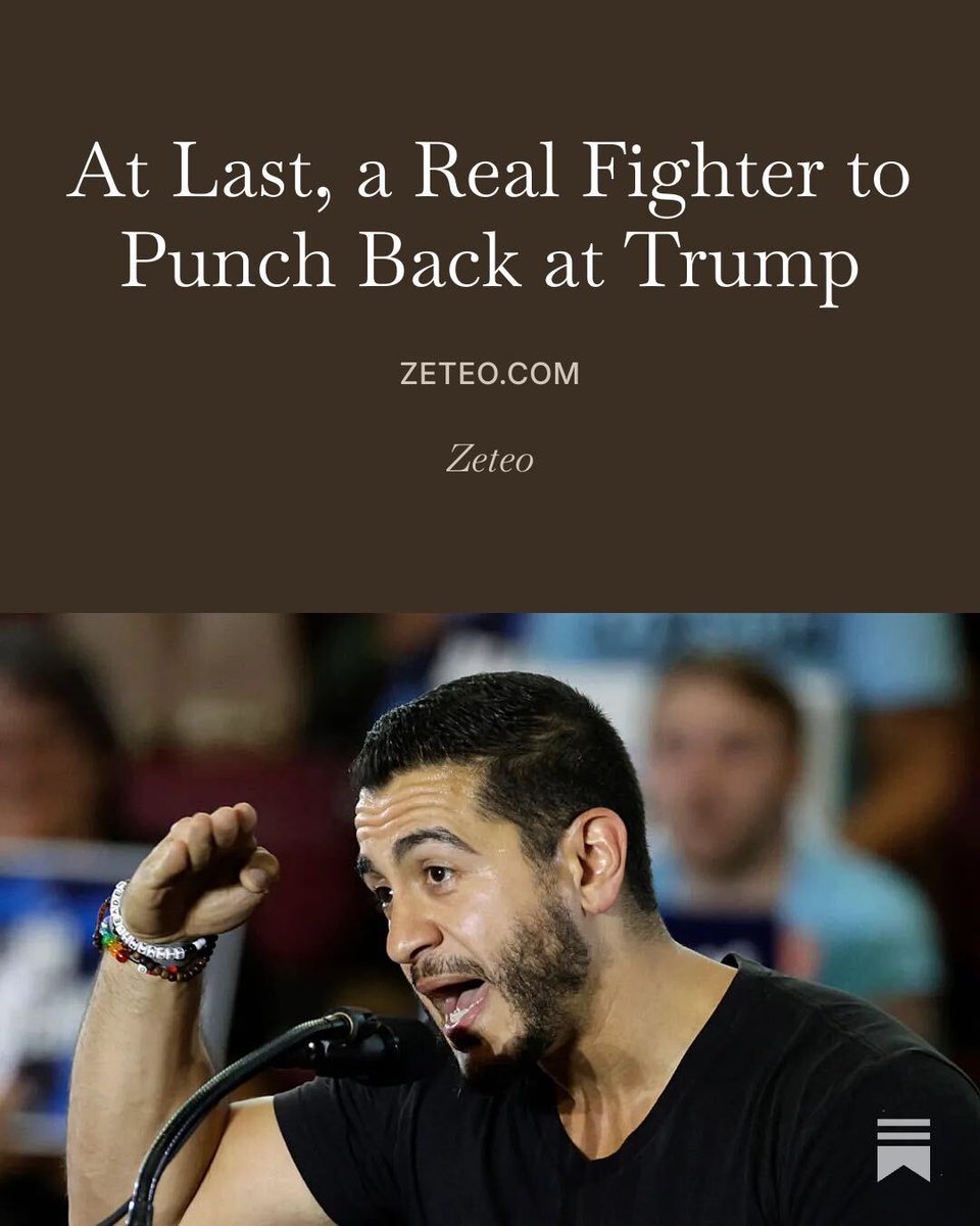 zeteo_news's tweet photo. At Last, a Real Fighter to Punch Back at Trump

On his first weekend as the Democratic Senate nominee in Michigan, Abdul El-Sayed came out swinging.

Read today's 'First Draft' by Martin Pengelly, link in replies. https://t.co/7an0DB1koa