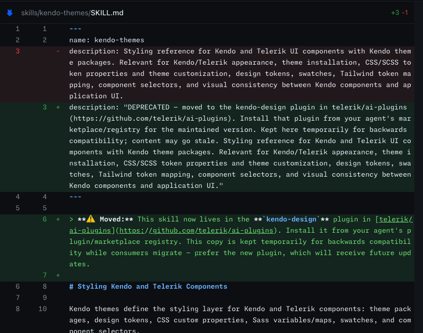 kirchoni's tweet photo. I was a bit skeptical about installing agent skills from repositories (e.g. `npx skills add org/repo`) but we just had to move a skill into a new repo and it occurred to me that i can simply inform the agent that it was move 🤞hopefully it would follow the instructions better than a human would...only time would tell.