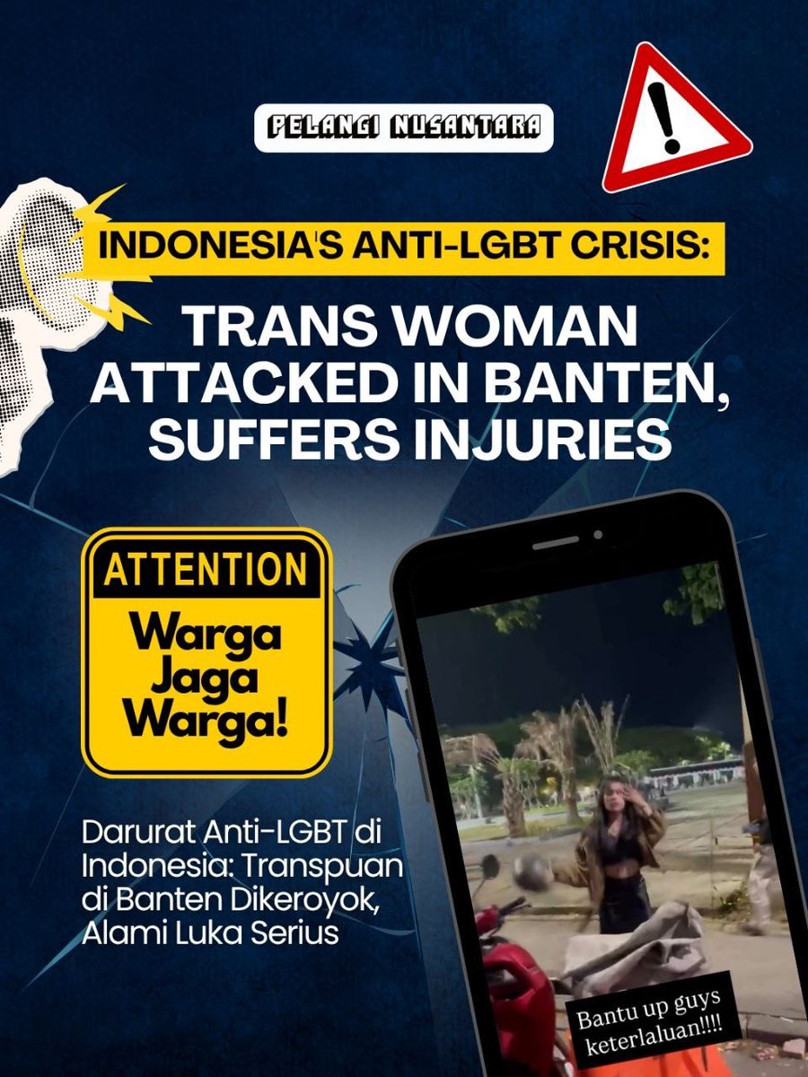arisdogonzalez's tweet photo. #TW Violence🏳️‍⚧️💔⚠️

We call on the international community to pressure the Indonesian government to provide meaningful protection for LGBTQIA+ people. If this violence continues to go unchecked, we fear that more and more people will become victims.

#pelanginusantara https://t.co/Y9rqUN5Sa4