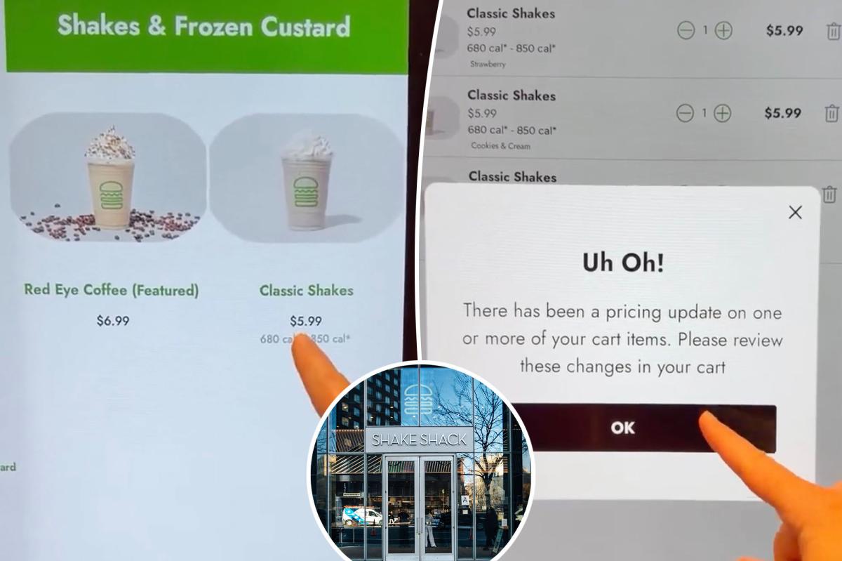 nypost's tweet photo. Shake Shack customer alleges restaurant raised prices on food after selecting 'no tip' on a self-pay kiosk https://t.co/2nZUeDom7a https://t.co/p0TegZQYRs