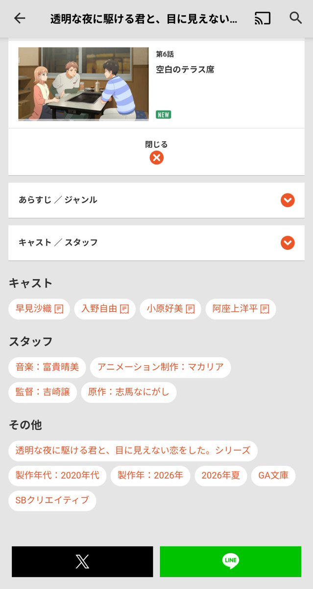 透明な夜に駆ける君と、目に見えない恋をした。 第6話 ツイート画像 1