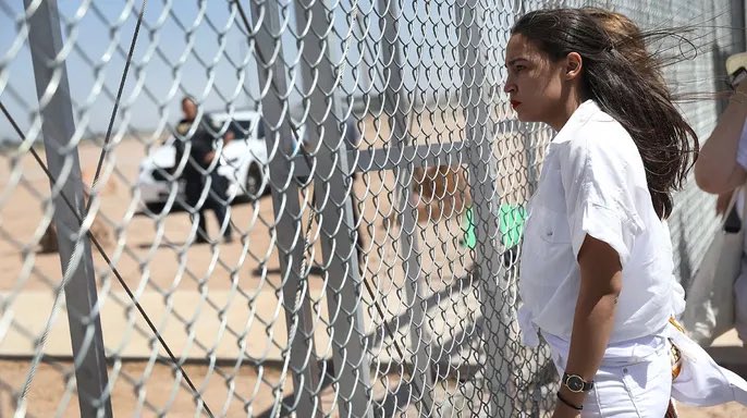 Hector_E_Alcala's tweet photo. For AOC “woke 1” was her crying outside an immigrant detention center and then proceeding to endorse anti immigrant/pro ICE politicians in her own party. https://t.co/1gqWLczHNr