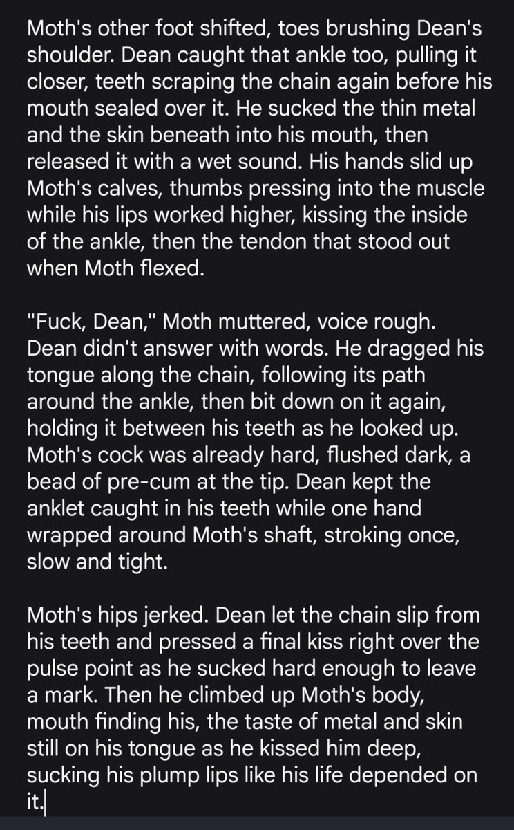 Anshiyaps's tweet photo. A #DeanMoth AU or something I wrote??

(EST SUPHA MADE ME CRAZY WITH THIS DJSKSKEK) https://t.co/8FbVJWDDOR