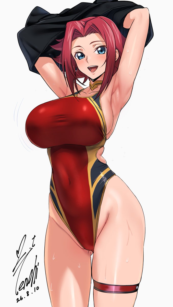 Tenchi_24's tweet photo. ❤️‍🔥💦
#コードギアス #紅月カレン

カレンと涼しい所に遊びに行きたい! https://t.co/hW3IOpsPpO