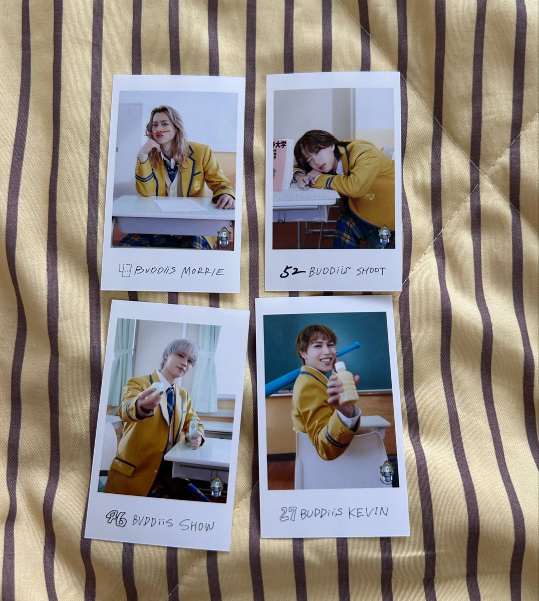 fu__mi2's tweet photo. @masachanOooo 申し訳ございません。
先程変顔MORRIEが決まってしまった為、横💕MORRIEしか余っておりません。
隣の席はもうお求めになっておりませんか？可能であればどれかと3:3での交換、又2:2（FUMINORI.FUMIYA） の交換は難しいでしょうか？
再度ご検討よろしくお願いいたします。 https://t.co/vmwkWhaj7i