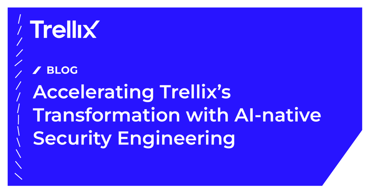 Trellix's tweet photo. With AI-driven APTs up 67%, Trellix is rebuilding our engineering foundation.🏗️ We're embracing frontier AI models and embedding real-time AI auditing directly into our dev pipelines to meet the challenge head-on. 

Read more: https://t.co/y1JDdl1SIR https://t.co/BNkIfkmLnz