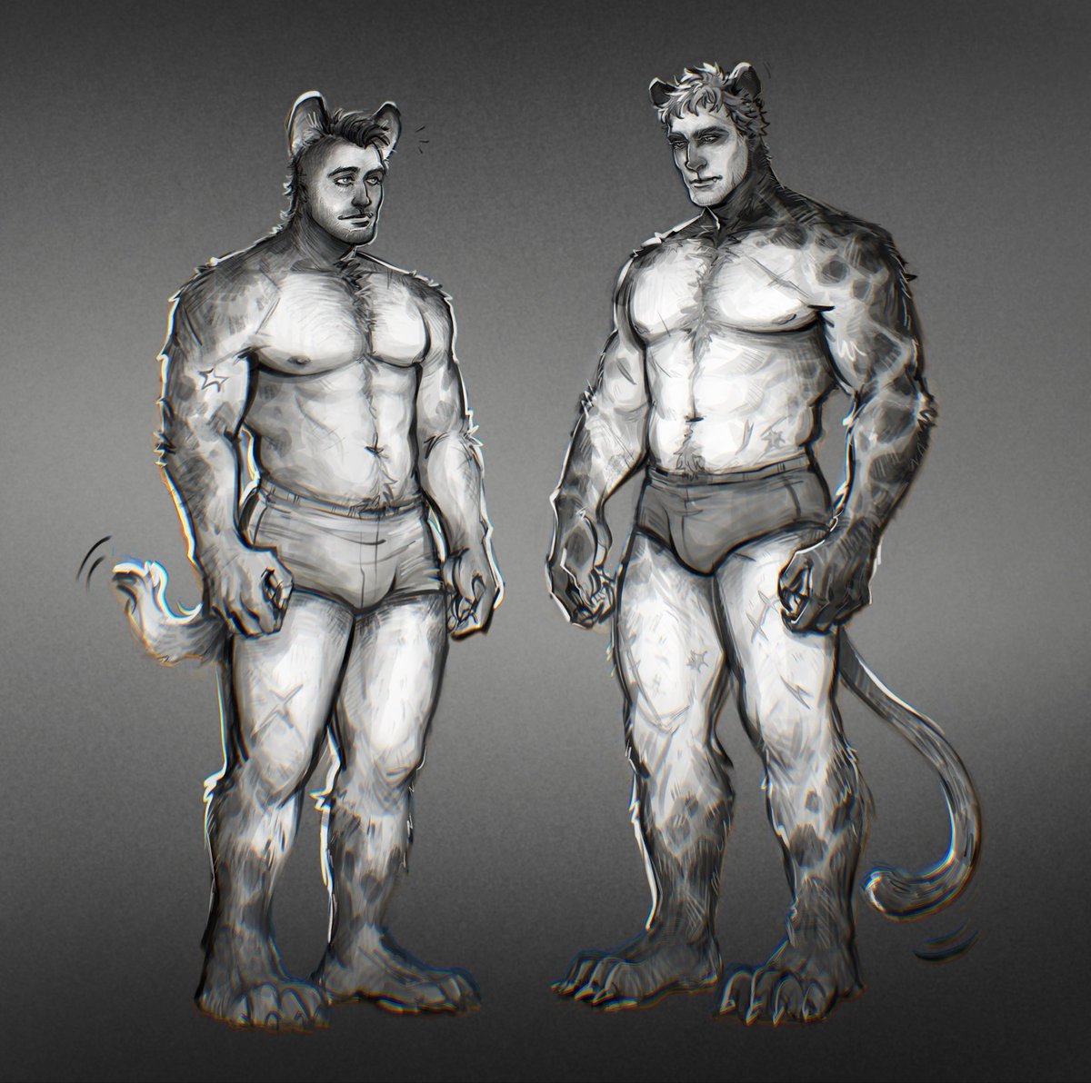 _outdust's tweet photo. Might as well share this one too;

Wild dog Soap🐕 and Jaguar Ghost🐆?
#GhostSoap #Ghoap

Was mostly curious about how the fur patterns could work with the skin &amp; all

[Clothed ver is just there as a preview, so it’s not immediately in your face] https://t.co/rh9yqczxM8