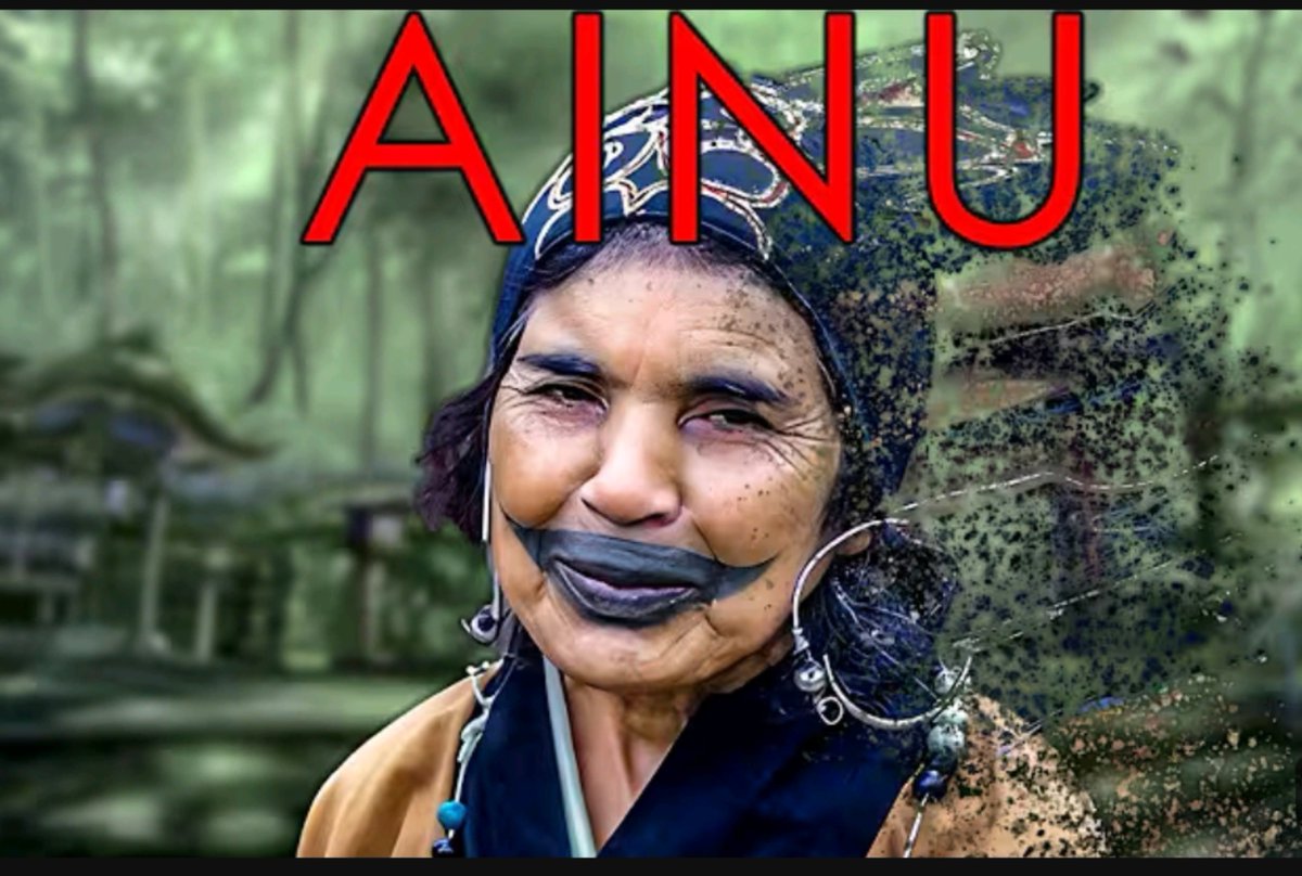 enoquin's tweet photo. Meet the Ainu, the indigenous people of northern Japan.

 They are historically distinct from the Yamato Japanese, their language is a "language isolate", meaning it has no known connection to Japanese or any other language on Earth! 🇯🇵🐻 
#Ainu #History #Japan https://t.co/gDHyMcibSQ