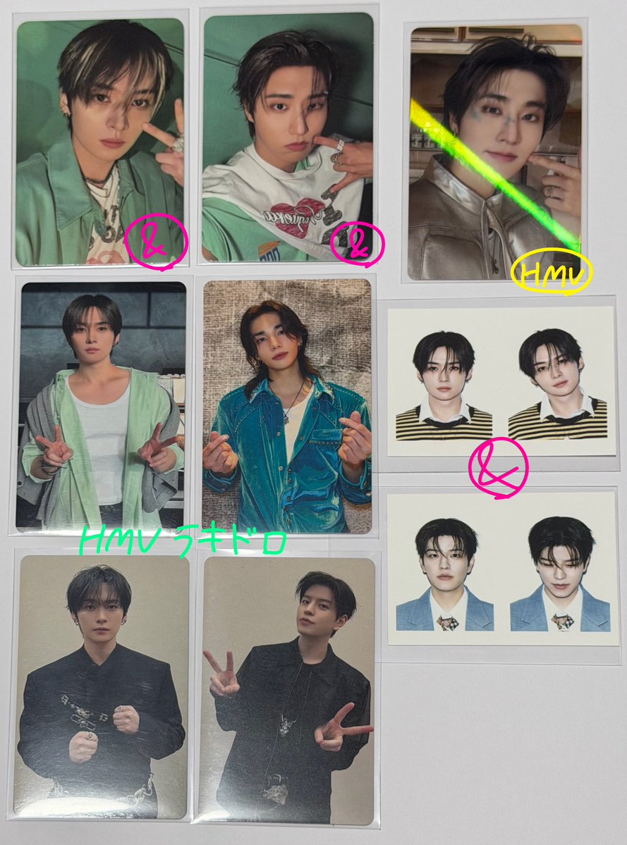 m_happy_0's tweet photo. straykids スキズ THIS&amp;THAT 交換 HMV 特典

出 画像参照
求：同種🐥

郵送 または 国立手渡し(29、30)

that ver の封入単体🦙のみ初期傷スレが多く見られるため、ご了承いただける方のみ

HMV特典はホロ同士希望です。

郵送の場合なるべくまとめてだと有難いです！

お気軽にお声掛けください🎀 https://t.co/HzDxHFT87G