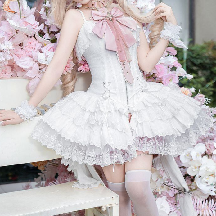 Maidens_Reve's tweet photo. ホワイトロリータフリルドレスセット💗 https://t.co/YyrTMto3z7