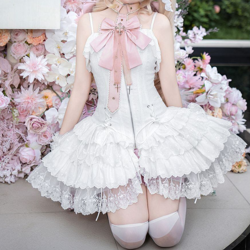 Maidens_Reve's tweet photo. ホワイトロリータフリルドレスセット💗 https://t.co/YyrTMto3z7