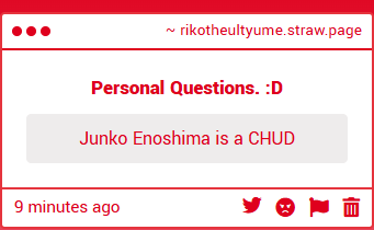 SapphicYumeGirl's tweet photo. CHUD
---------------
Cute
Hot
Ultimate
Despair
-----------

and yes, she is :D   my wife is beautiful, amazing and could kill me and id thank her,  I love you Junko. https://t.co/rj1MqzaQZy