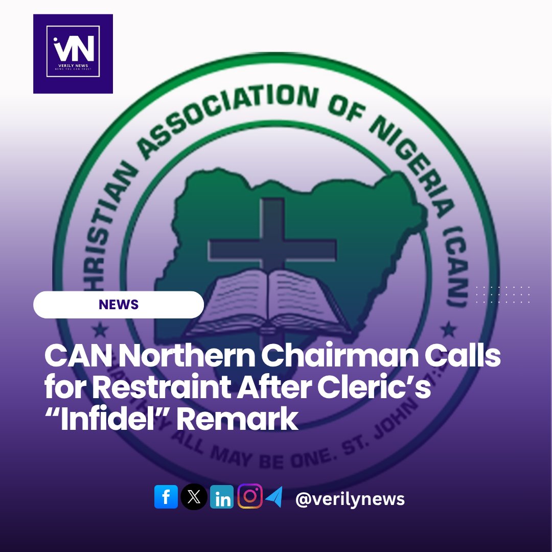 VerilyNews's tweet photo. Nigeria’s long-running tension over religion in politics resurfaced this week when CAN’s Northern Chairman, Joseph Hayab, called for restraint in religious and political commentary in response to......
.
.
Read more: https://t.co/zTBHJFDrf0 https://t.co/fsQc5Z3DkE