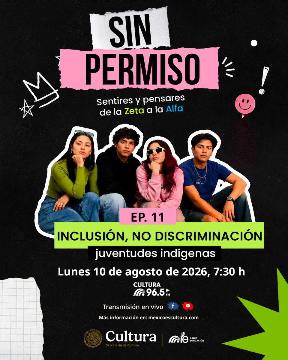 RadioEducacion's tweet photo. #EnVivo 🔴 Hoy en #SinPermiso 😎 Inclusión, no discriminación 🤞🏽
Conversamos con Sandra y Alfredo acerca de la organización en sus comunidades y sus luchas 👦🏾👩🏾 Nos acompaña el Dr. Martín de la Cruz López Moya, investigador de la UNICACH
💻En #YouTube: https://t.co/HzL9zAB32e https://t.co/hh9Pa5TWkE