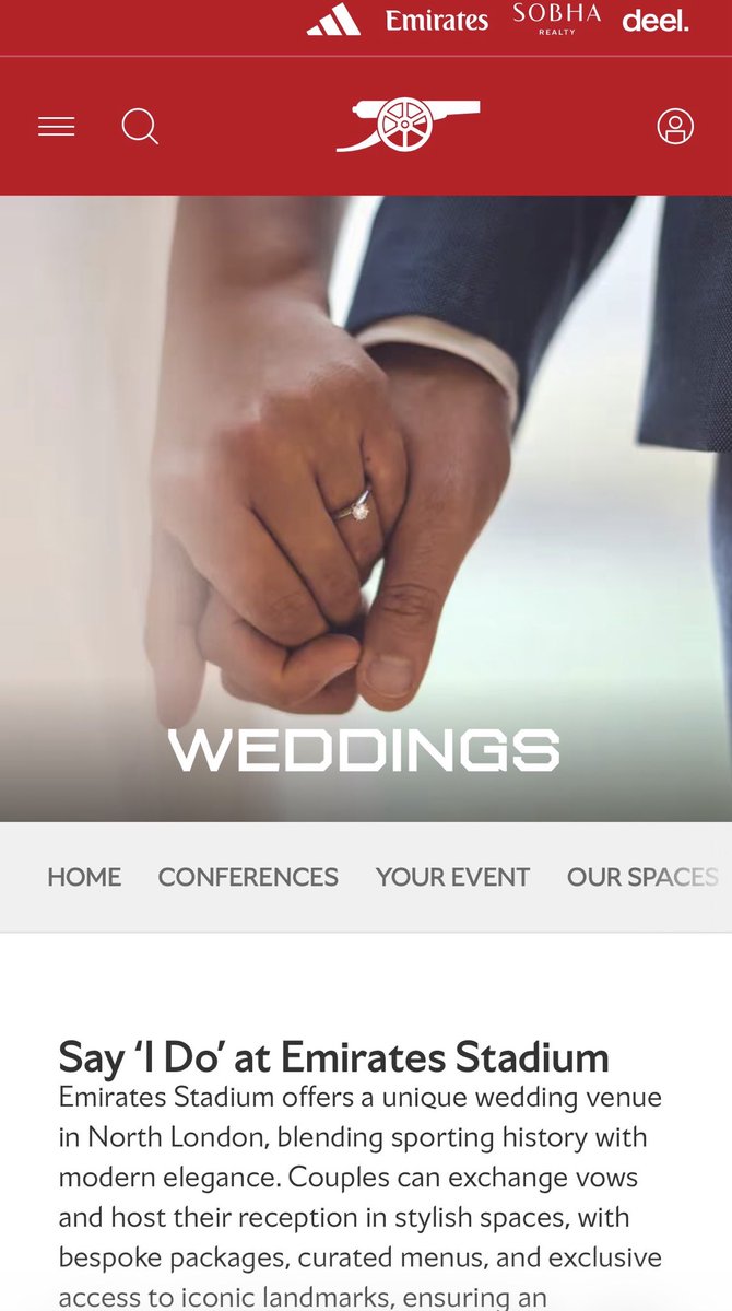 vflwilliamson's tweet photo. Wdym you can get married at the Emirates? hello??? ME AND WHO https://t.co/r78w5Jemn5