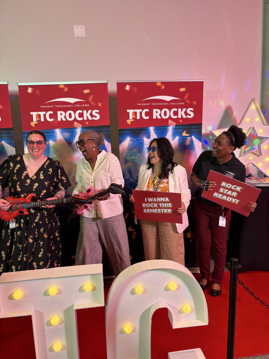 tridenttech's tweet photo. The spotlight is on TTC today! We’re here to celebrate our employees, welcome the fall semester and show our students that we’re ready to rock. https://t.co/Wd8PdEknOp