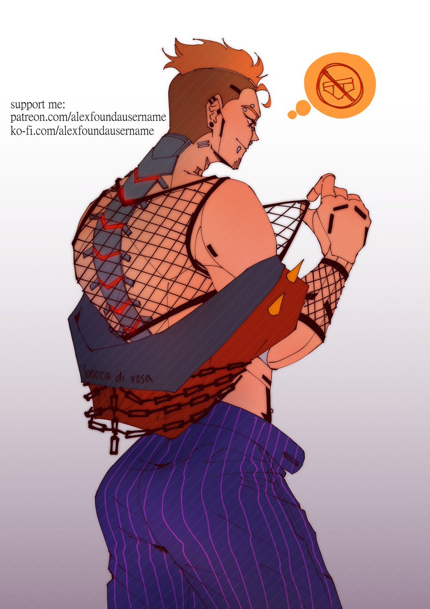 alexfoundaname's tweet photo. He’s checking out his Mr. Studd install #cyberpunkRED #cyberpunkoc #originalcharacter https://t.co/KdExizA2FB