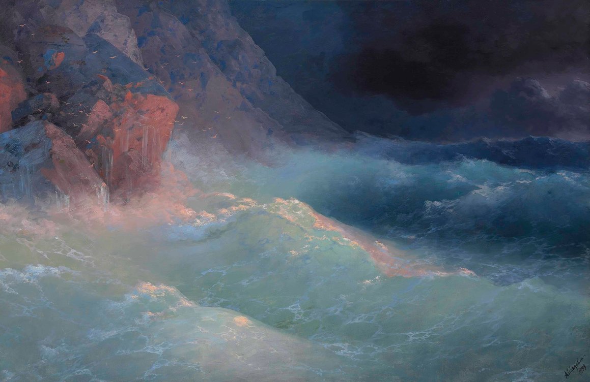 PaulWelsh89's tweet photo. Ivan Aivazovsky
Storm on the Black Sea https://t.co/fYpN7Ja1rP