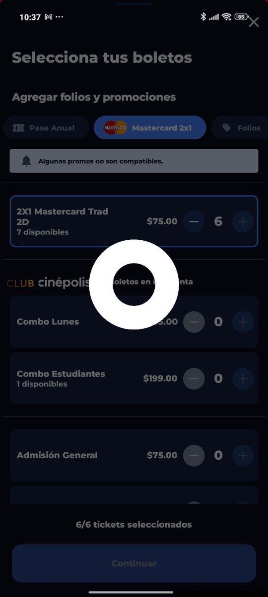 angel211103's tweet photo. @Cinepolis En la app se queda cargando etarnamente si intento comprar con el código MasterCard, pero si le doy en comprar a precio tradicional carga en 1 seg https://t.co/1CeCocc247