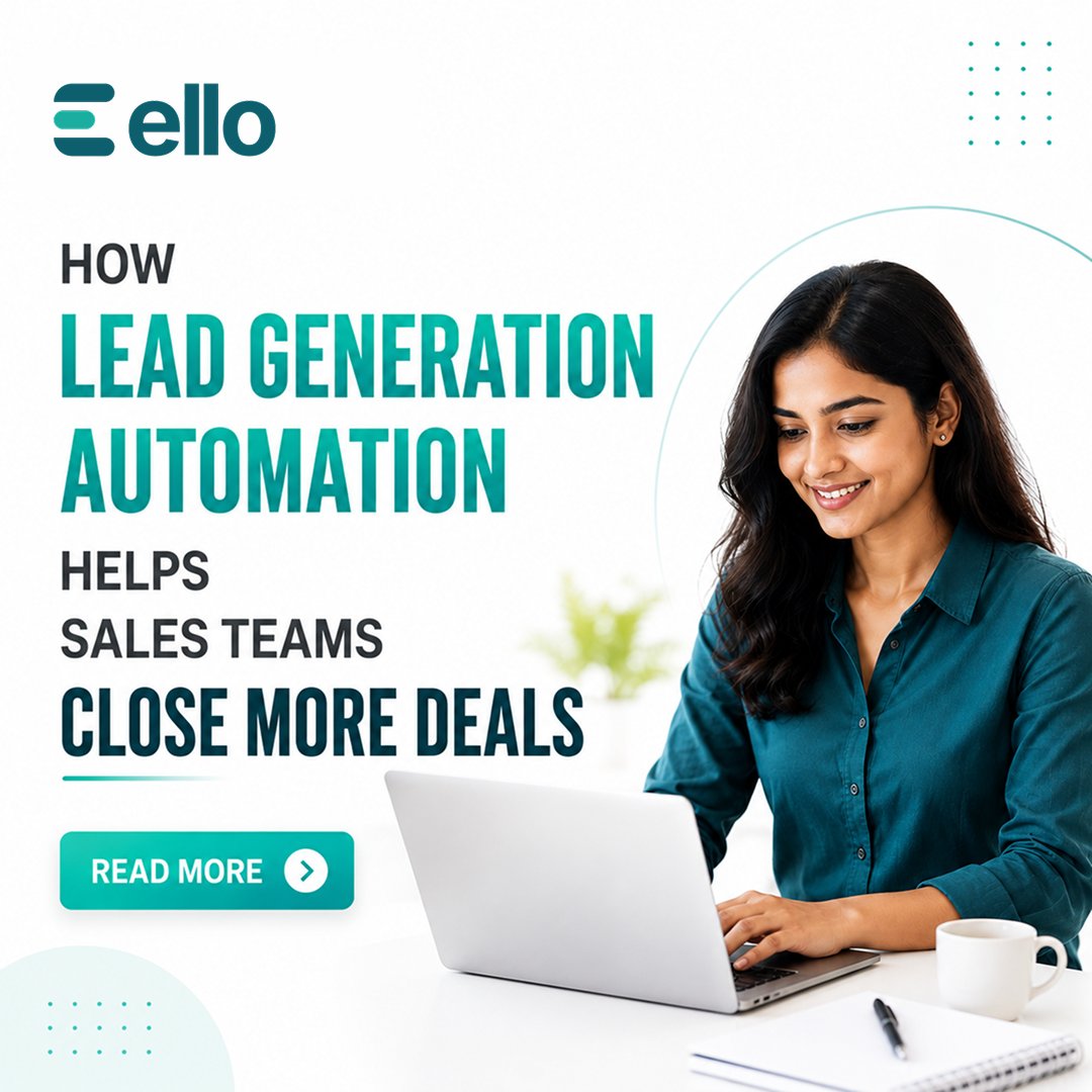 getelloai's tweet photo. The gap between “lead captured” and “sales conversation” is where deals slip.

Lead generation automation enables faster engagement and consistent follow-ups.

Read more: https://t.co/fPEy1Uvghj

#LeadGeneration #SalesAutomation #VoiceAI https://t.co/tvYXHSBzug