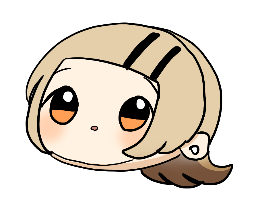 ラミカぬいタグ用に描いたちび澤さんの生首