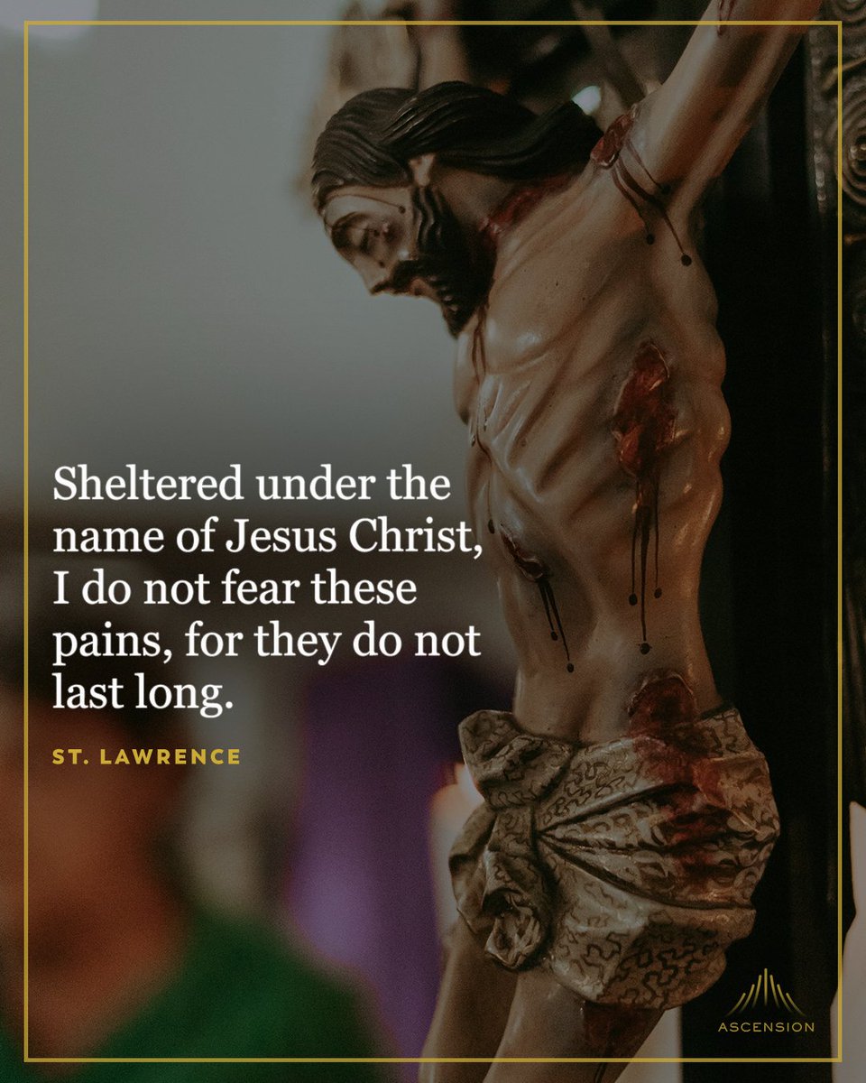AscensionPress's tweet photo. Happy feast day of St. Lawrence! https://t.co/JxNGoyJXfu