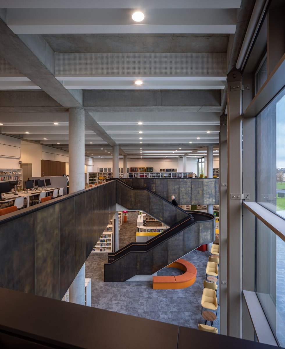 Archello's tweet photo. Keith Williams Architects’ DeValera Library & Súil Art Gallery in Ennis creates a new cultural nexus beside the existing Glór Theatre.
https://t.co/wlFKNm8aQ0
#CastStone #PrecastConcrete #IrishLimestone https://t.co/43IA30UeUc