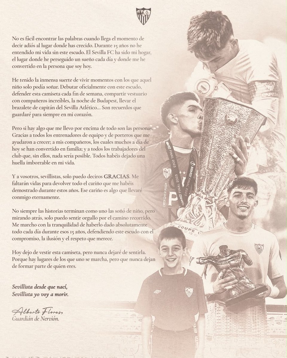 Albertofl_1's tweet photo. Hasta siempre mi @SevillaFC ❤️ https://t.co/1MVBjjduy9