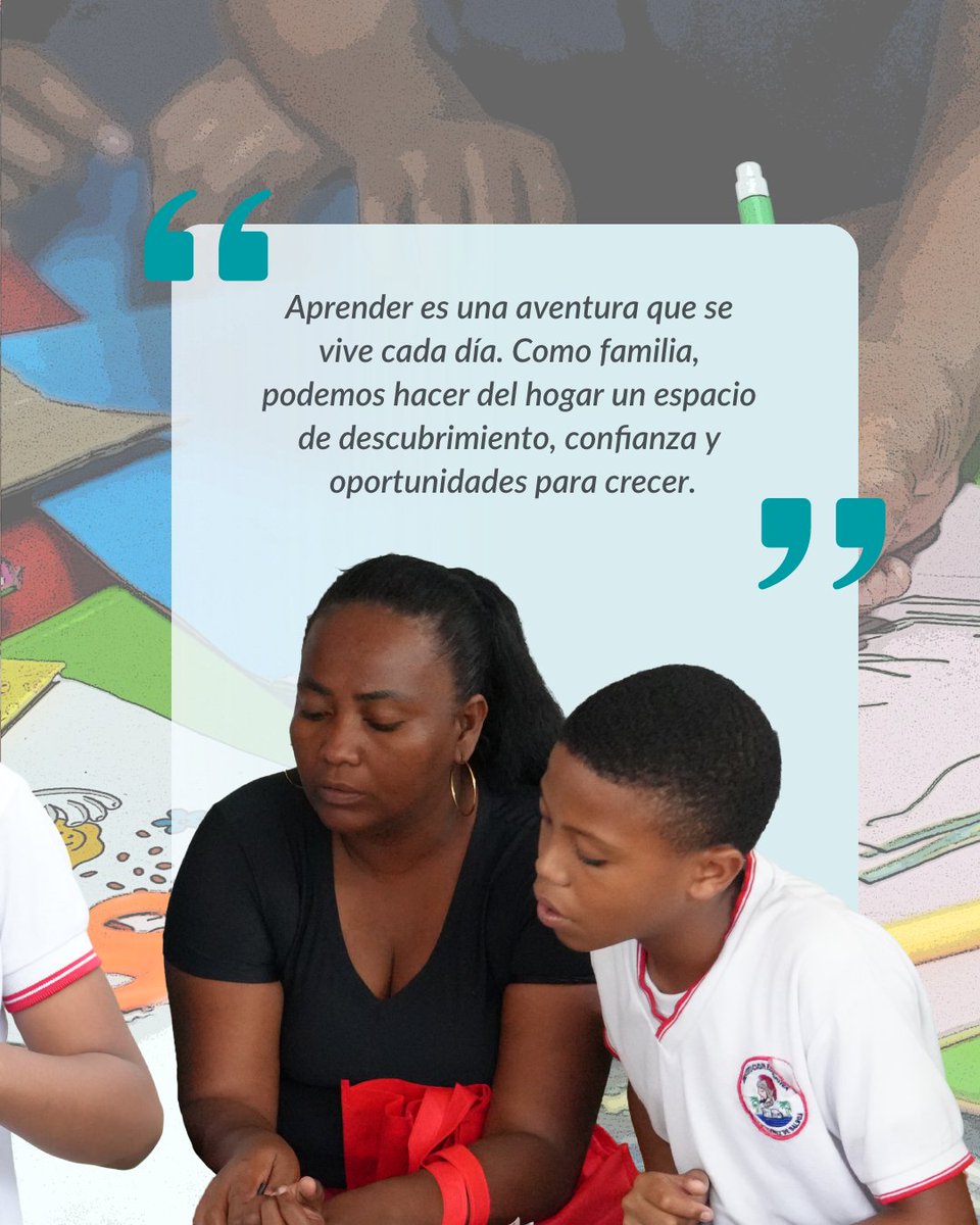 savechcolombia's tweet photo. 📚✨ ¡Cada día es una oportunidad para aprender en familia!

El hogar es el primer espacio donde niñas y niños descubren, exploran y fortalecen sus habilidades. Con pequeñas acciones cotidianas, las familias pueden acompañar su aprendizaje y hacer de cada momento una oportunidad para crecer juntos. ❤️

❤️ Leer, conversar, reconocer sus esfuerzos y compartir momentos de juego son acciones sencillas que fortalecen la confianza, la curiosidad y el deseo de aprender.

Porque aprender también es compartir, acompaña a tu hijo o hija en esta aventura y hagan del hogar un espacio para crecer 🏡

#CrianzaConAmor #NiñezFeliz #MomentosEnFamilia #Niñez #SavetheChildren #Buenaventura