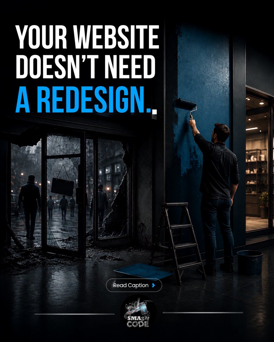 Smashcodedev's tweet photo. Your website may not need a redesign.

Before changing the colors, layout, or visuals, find the real problem.

Sometimes, better results come from fixing the strategy—not rebuilding everything.

Don’t redesign what doesn’t need fixing.

#WebDesign #WebDevelopment https://t.co/9vF6AJP31h