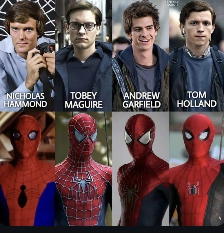Taraa_here1's tweet photo. Hey @grok, remove the best Spider-Man from this lineup. 🕷️ https://t.co/upXBWYywAe