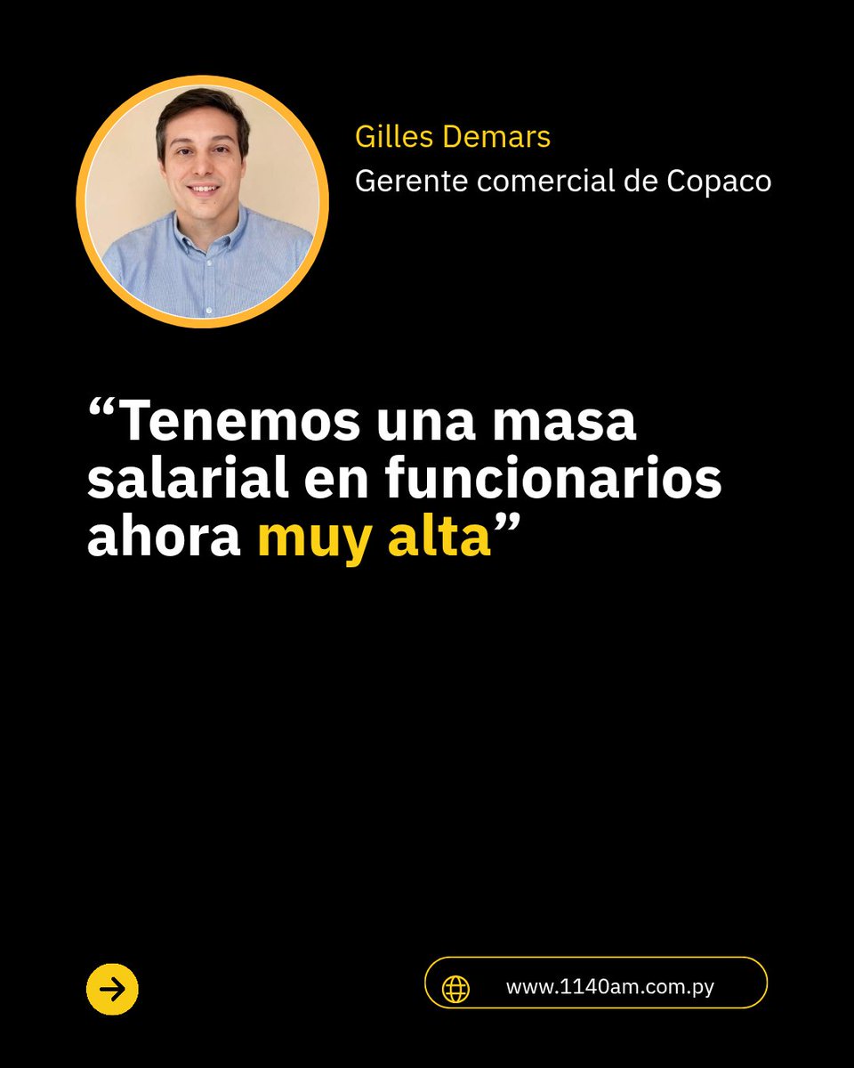 centralradiopy's tweet photo. 📡 Copaco busca reestructurarse, reducir costos y volver a competir con tecnología de punta |

El gerente comercial de @COPACO_SA, Gilles Demars, explicó que la compañía atraviesa un proceso de reorganización que incluye la reubicación de funcionarios, la modernización de servicios y nuevos acuerdos tecnológicos para recuperar competitividad. 

♦️ Uno de los principales problemas es la alta masa salarial frente a una estructura que todavía responde a tecnologías y formas de trabajo del pasado. 

📊 Actualmente Copaco cuenta con 2.200 funcionarios, y cerca del 45% trabaja en el interior, donde varias oficinas están próximas a cerrar o requieren reorganización.  

📌 Demars agregó que la empresa lleva tres meses consecutivos con salarios al día y sostiene que, con ajustes de gestión y nuevos acuerdos, Copaco puede recuperar el protagonismo tecnológico que tuvo en el pasado. 

⛓️‍💥 Más info en el link de nuestra bio.

#1140AM📻