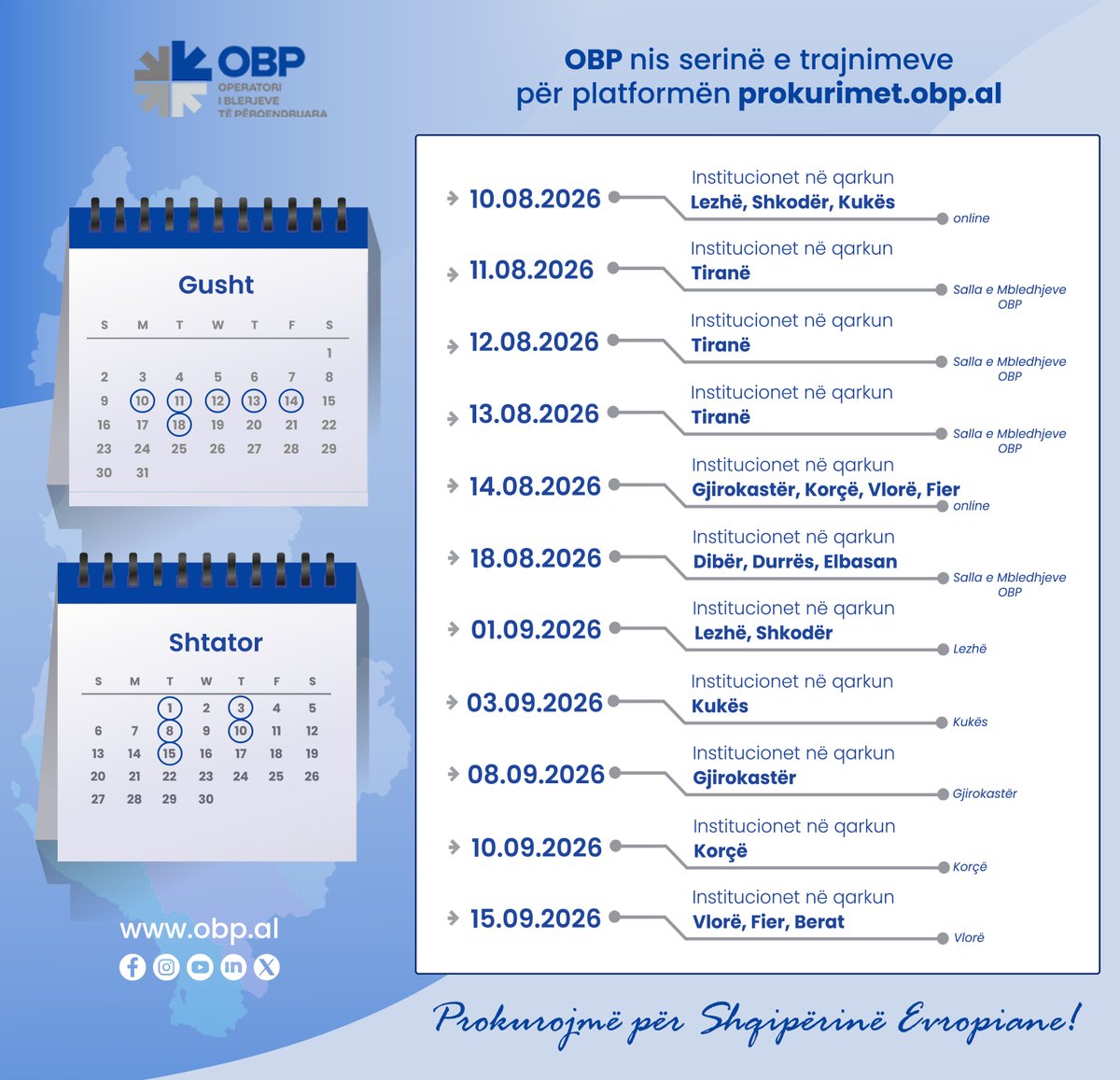 Obp_sha's tweet photo. 🤝 Nis seria e trajnimeve për platformën https://t.co/rB4ageke5v – një hap i ri drejt digjitalizimit të prokurimit publik!  

The training series for the https://t.co/rB4ageke5v platform is underway – a new step towards the digitalization of public procurement! https://t.co/5ca7s7Ki77