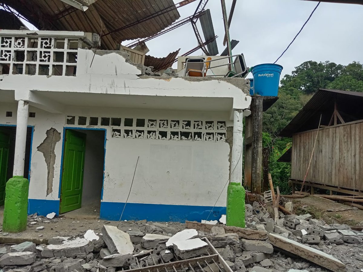 elespectador's tweet photo. Así reportan las afectaciones desde la comunidad indígena Katrú en Chocó. https://t.co/WxDpQADRDM
