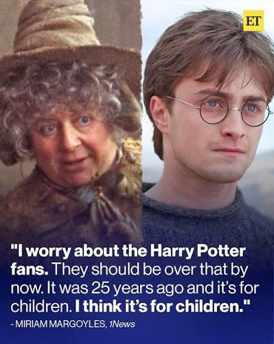 smaffoo's tweet photo. Miriam Margolyes was so real for this one https://t.co/pMNw0dd5XE