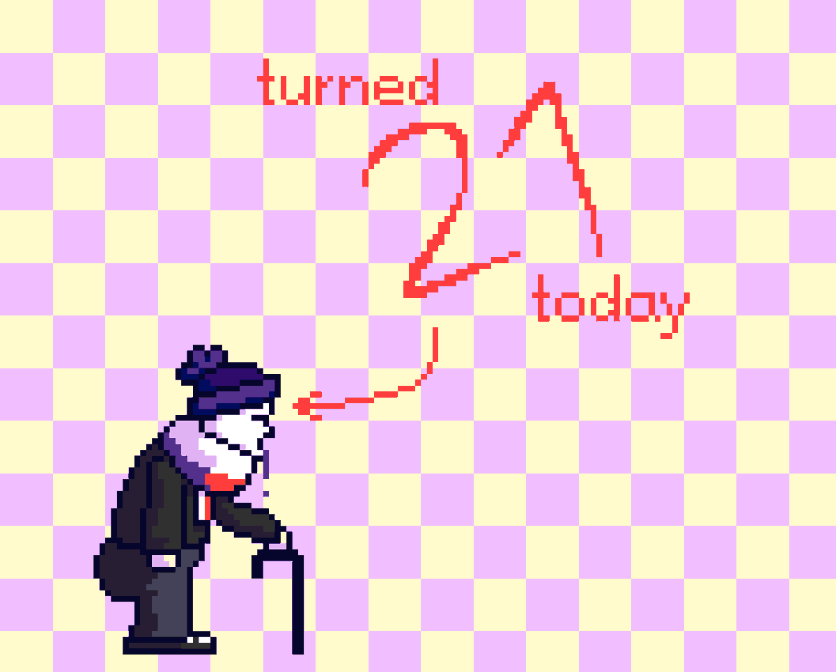 8xviktor's tweet photo. BIRTHDAY MAN TODAY!! YAY!!!! YAAYYY!! 🥳🥳🥳🥳🥳🥳🥳🥳🥳🥳🥳🥳
If I were American, I'd be able to finally drink alcohol now! (but we're not in America, are we?)

I felt lazy so I just drew this quickly for the occasion https://t.co/LsbTYTFM3f