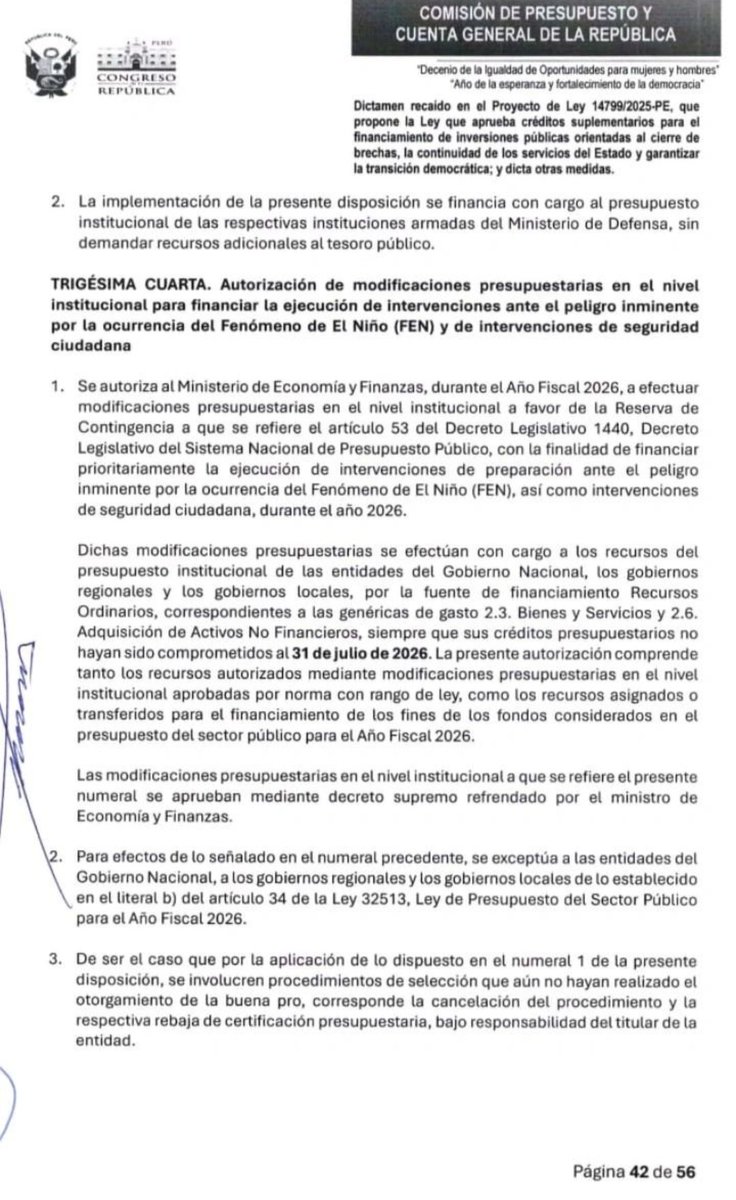robertarroyoc's tweet photo. 🚨 ¡ATENCIÓN GESTORES PÚBLICOS Y PROVEEDORES DEL ESTADO! 🚨

​¿Tu procedimiento de selección no se adjudicó ni comprometió al 31 de julio? Está en riesgo inminente de cancelación.

​Bajo la Ley N° 32732, el MEF está autorizado para realizar modificaciones presupuestarias a favor de la Reserva de Contingencia, destinando estos fondos de manera prioritaria al Fenómeno El Niño (#FEN) y a la Seguridad Ciudadana.

​📌 ¿Qué partidas presupuestales se ven afectadas?
​🔹 Genérica de gasto 2.3: Bienes y Servicios.
​🔹 Genérica de gasto 2.6: Adquisición de Activos No Financieros.

#Ley32732 #ObrasPúblicas #ContratacionesPúblicas