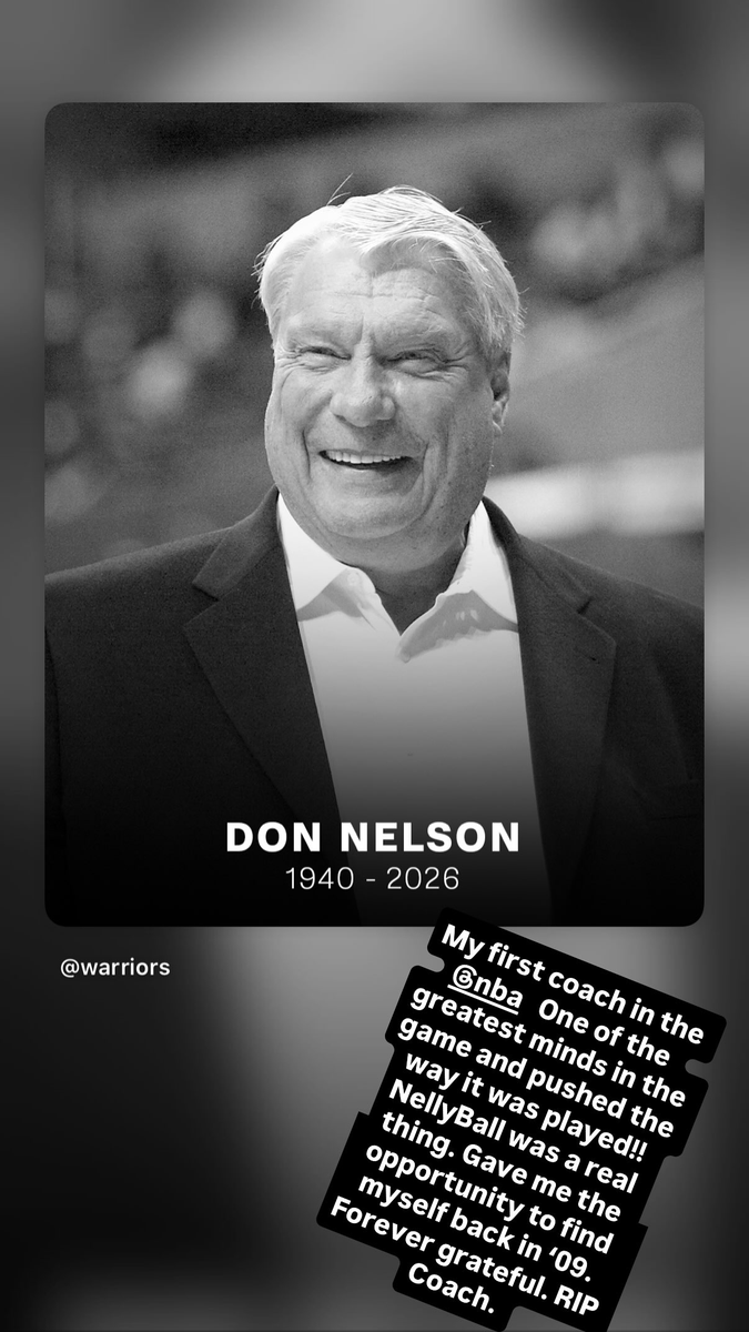 ClutchPoints: Warriors star Steph Curry honored his first-ever NBA head coach, Don Nelson following his passing on Sunday 🙏
"My firs