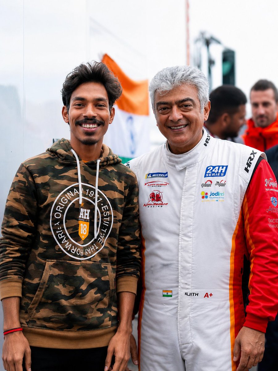 Ajithans_offl's tweet photo. My dear thala ❤️‍🔥
Not just a hero for fans, a loyal man for life 💫

#Ajithkumar #thalaajith #daredevil https://t.co/tD4t7rbYnT