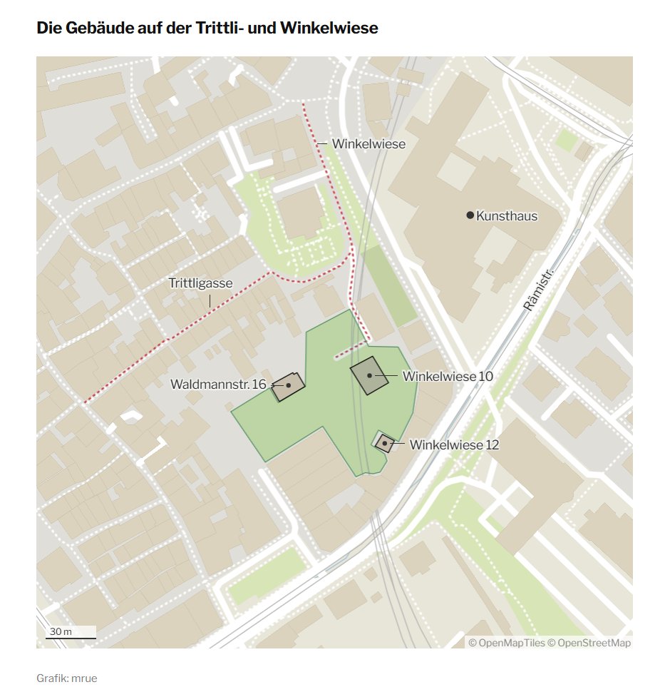 HBantli's tweet photo. Geht es nach der Stadt Zürich, welche die Besitzerin der Parzellen ist, sollen die sich auf den Grundstücken befindenden Gebäude Winkelwiese 10 und 12 sowie das Ökonomiegebäude Waldmannstrasse 16 erneuert werden. https://t.co/dO1bESE22i