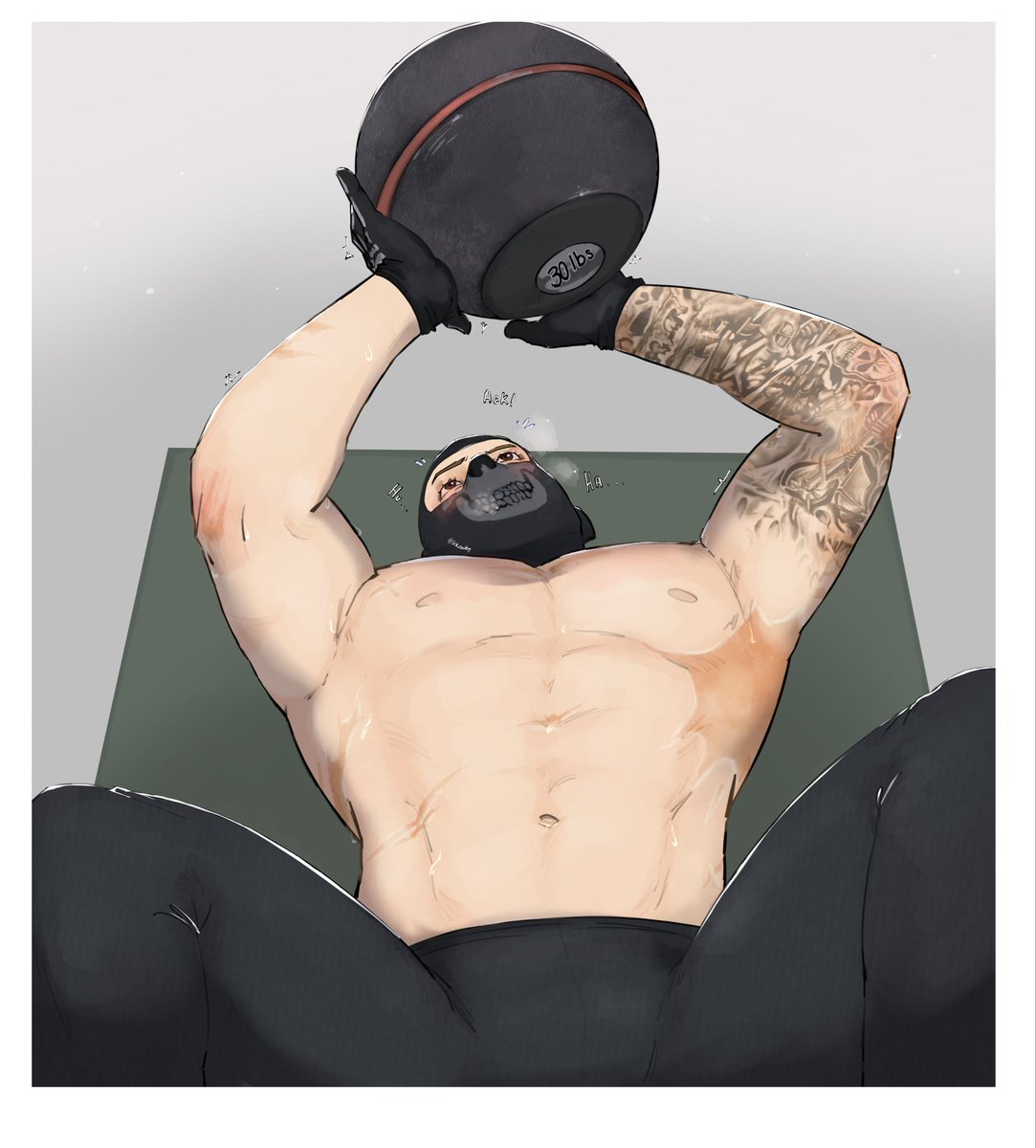 sikcowby's tweet photo. Ever loose strength during a work out? 

#simonghostriley #digitalartist #cod #mw4 #animation https://t.co/PFOxR0IfIe