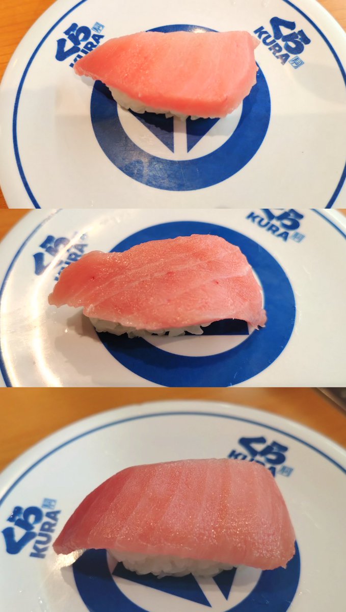 000starask's tweet photo. 夕食はくら寿司！🍣✨️

まぐろが美味過ぎて大好き〜！✨️

中トロ110円とトロ軍艦めっちゃ最高に
激美味過ぎる〜っ！！✨️

8月も暑い中熱中症に気をつけてお盆休みたくさん楽しもう✨️ https://t.co/wzQUVHtflj