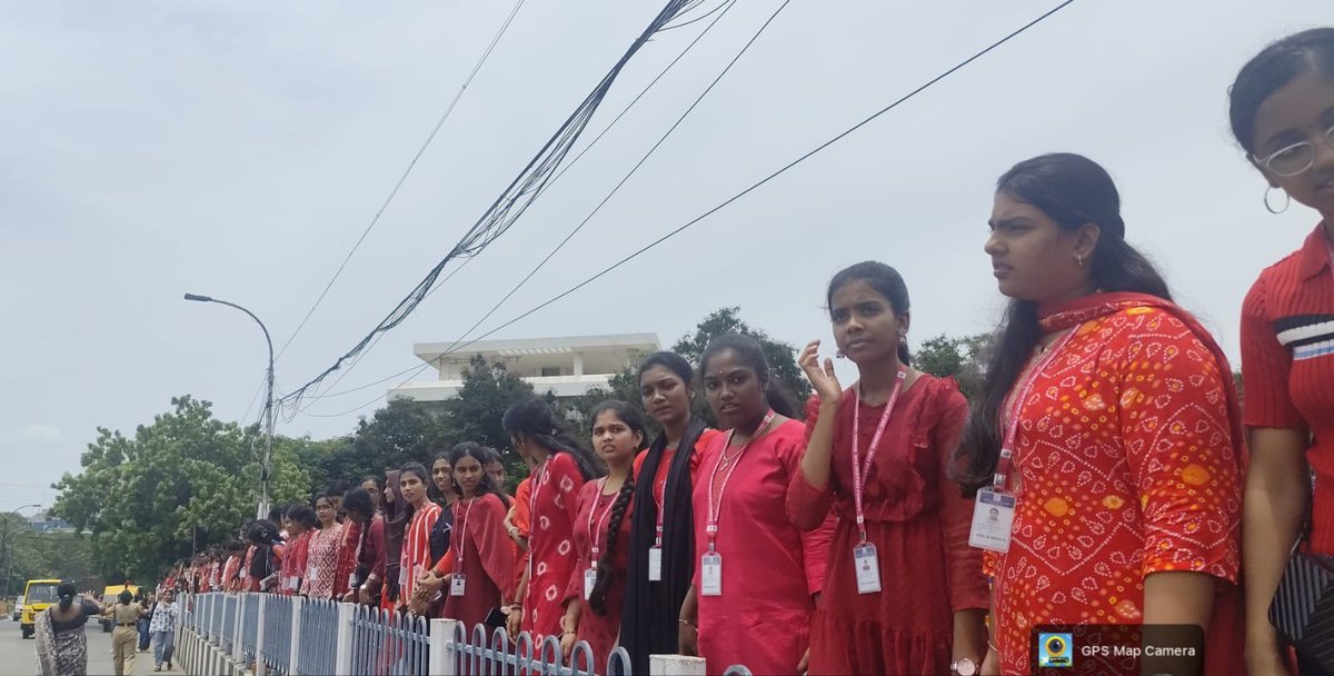 ECWChennai's tweet photo. Together for a Drug-Free Tomorrow! The Anti-Drug Club, with NCC, NSS, CSS, RRC, YRC & Rotaract, organised an Anti-Drug Awareness Human Chain & Street Walk on 8 Aug 2026, promoting healthy choices @mike_vmm
#DrugFreeCampus #YouthForChange https://t.co/OAuxtSgmjU