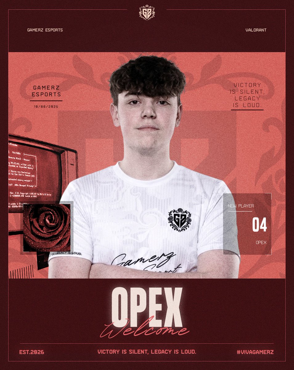 GZEHQ's tweet photo. 04//06 | Valorant

Expect the Unexpected in 2026/27!

Welcome @OpexVL  . 💪

Next reveal in: 30 minutes.

#vivagamerz🎯 https://t.co/lBaWGQmJhR