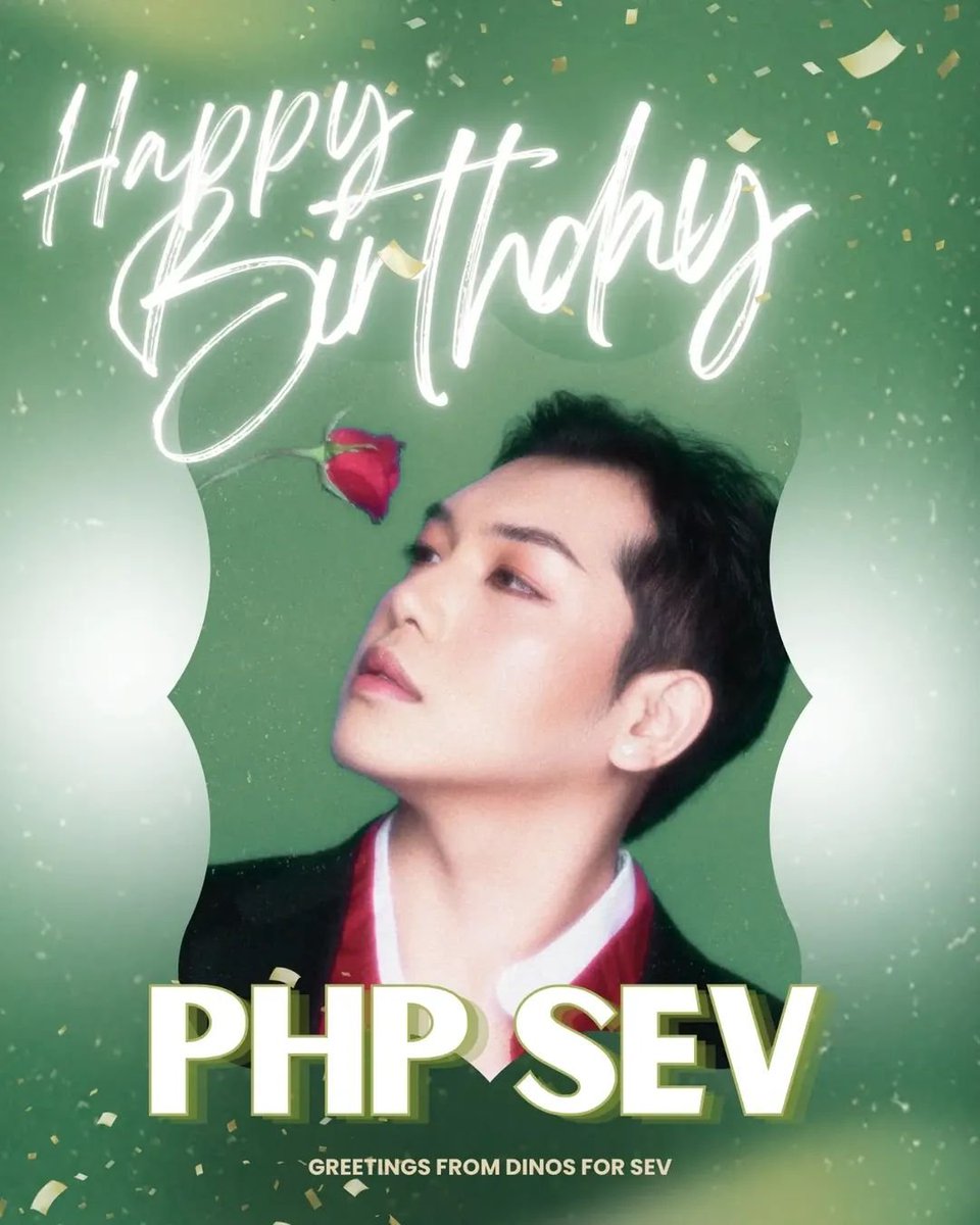 DinosForSEV's tweet photo. [🎂]

Happy Birthday, our ror king @s_sev__ !

Thank you for sharing your incredible vocals, talent, and light with us every day. Hope your day is as incredible as your voice. We love you! 💚

PHP SEV BIRTHDAY
@PressHitPlay #Press_Hit_Play
#SEVingMainVocals #PHPSevDay https://t.co/1fnsFS6ebi