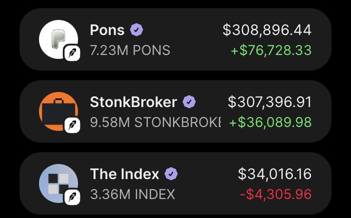 dimethyeth's tweet photo. $stonkbroker and $pons have been two of my best plays this month.

both had a clear and compelling narrative from day one.

to me, it was obvious they had the potential to go much higher.

the profits have been insane, yet i still have no intention of selling.

especially $pons, in my opinion, it still hasn't been properly repriced and remains far from where i think it belongs.
