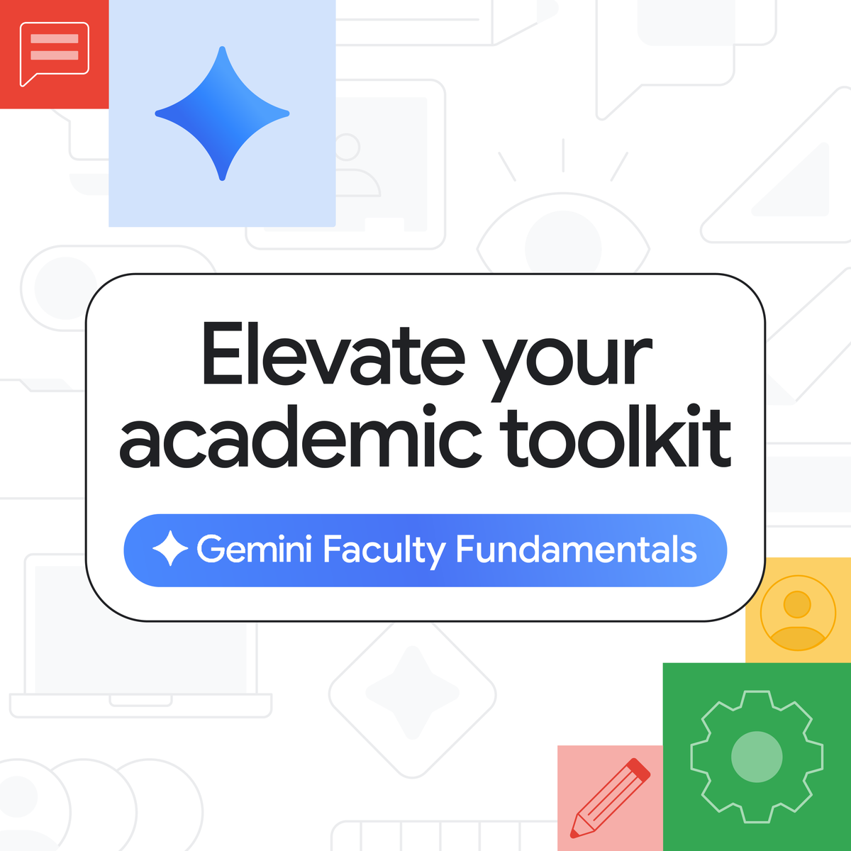 GoogleForEdu's tweet photo. Higher ed faculty &amp; staff! Ready to transform your instruction?

Tune into our Gemini Faculty Fundamentals playlist on YouTube to learn how the @GeminiApp + @Gemini_Notebook can save you hours and help support your workflow.

Explore the series: https://t.co/c1jPkdgAw2 https://t.co/5BwIixjTTS