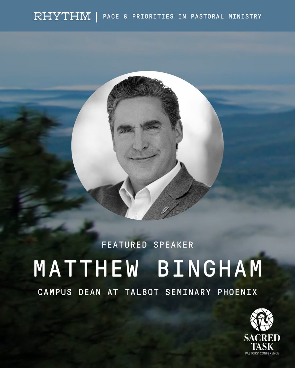 TalbotSemPhx's tweet photo. We’re looking forward to having Matthew Bingham joining us for the Sacred Task conference on October 27! Register now at https://t.co/JE6ksfhaKM to save 20%. https://t.co/6OqnhAcut7
