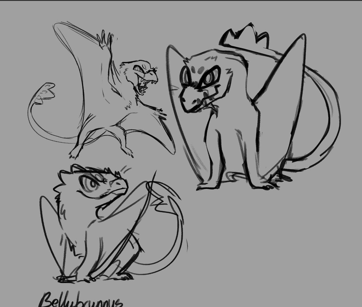 Gingerrrre's tweet photo. I may be making pearl a small pterosaur because I feel like a genius w the tail https://t.co/yAhepvCGrT